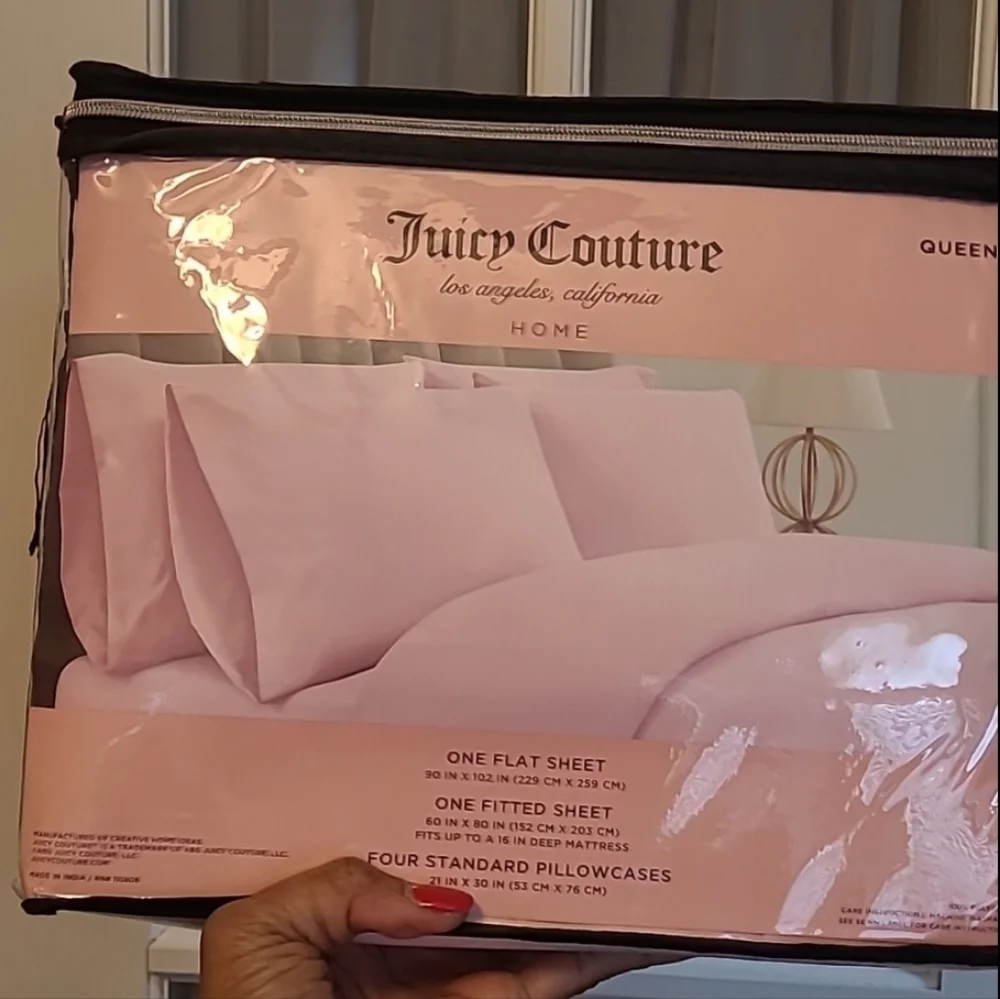 Juicy Couture Pink Bedding Set - Queen